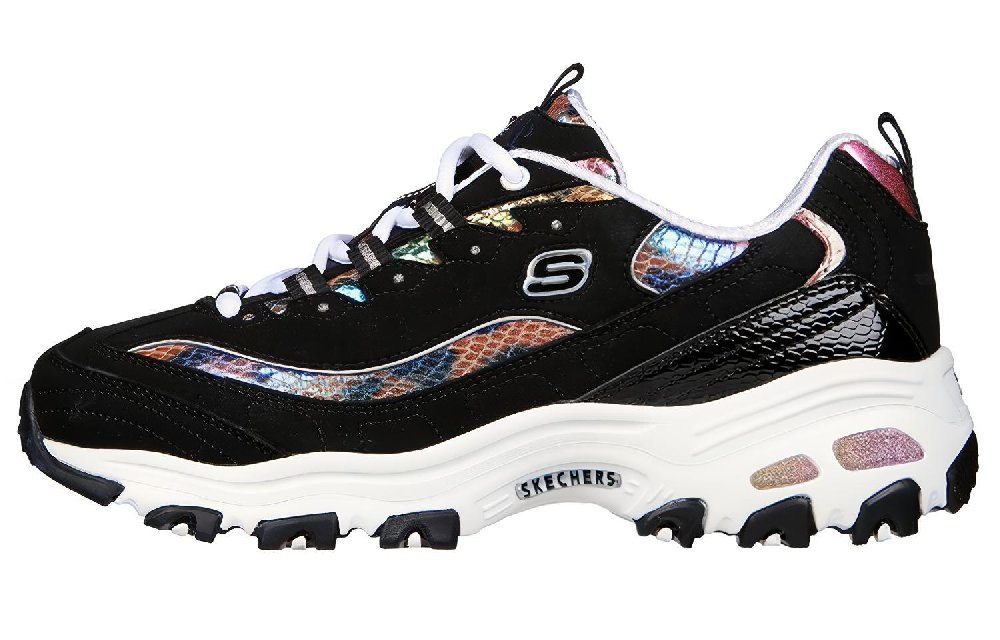 Skechers D'Lites Leather 'Black Multi' Women's