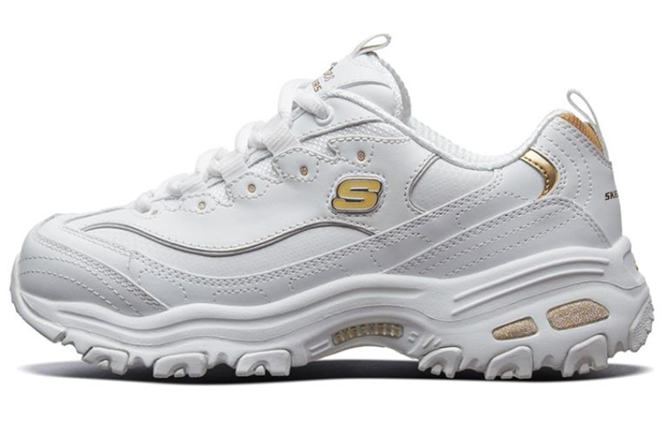 Skechers D'lites Gs White/Gold Women's