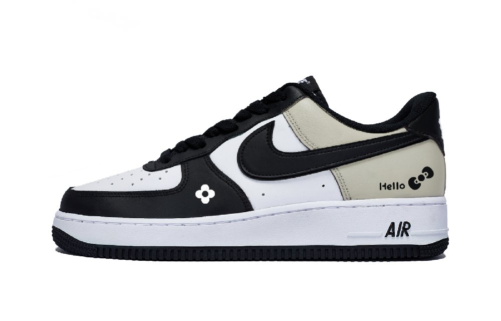 Nike Air Force 1 Low Top Skateboard Shoes Men's Black White