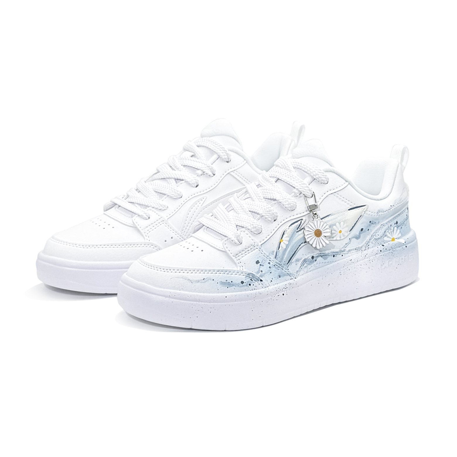 LiNing Acer Truncatum Abrasion Resistant Height Increasing Low top Skateboard Shoes Women's White Blue купить в интернет-магазине Yoocart с быстрой доставкой по России.