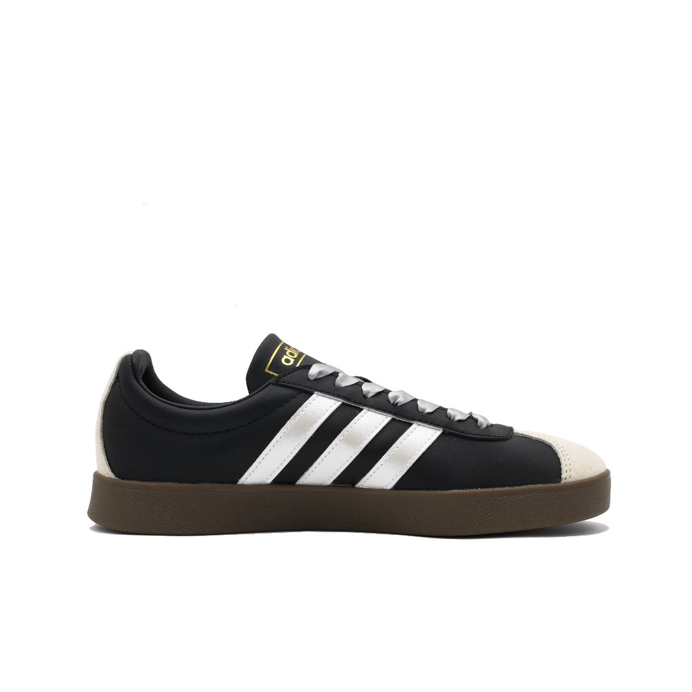 Adidas Neo VL Court 2.0 Anti Slip Wear Resistant Low Top Skateboard Shoes Unisex Silver Black