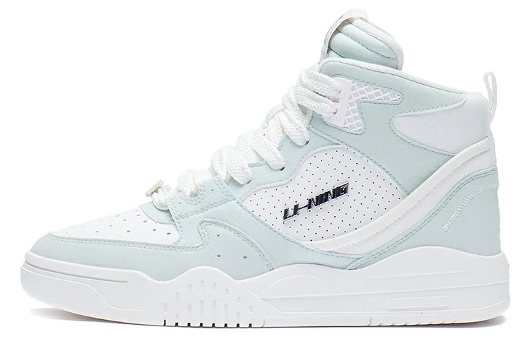 LiNing Yuebai High-Top Sports Casual Shoes Women's Blue White