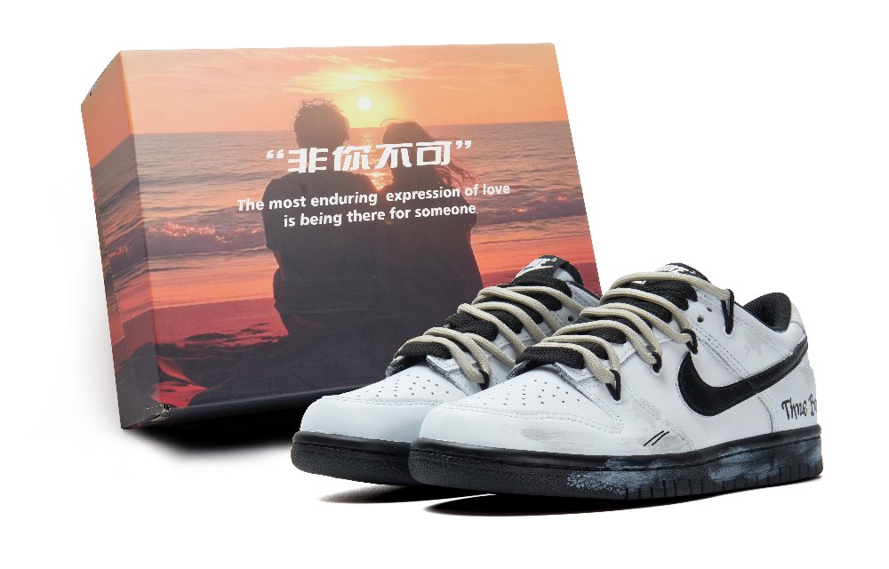 Nike Dunk Low Top Skateboard Shoes Unisex Black Gray