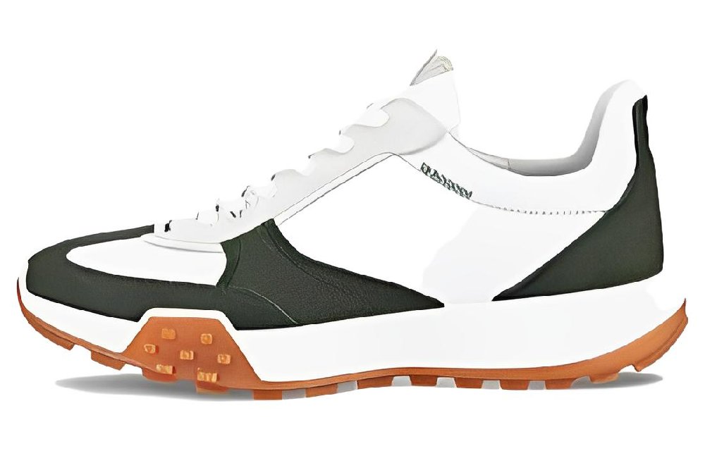 Ecco Cushioning Anti-Slip And Wear-Resistant Low-Top Casual Shoes Men's White Green