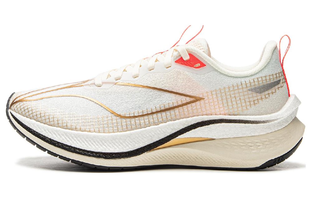 LiNing Red Hare 7 Pro Shock Absorbers With Slip Resistant Features Low Top Running Shoes Women's Standard White