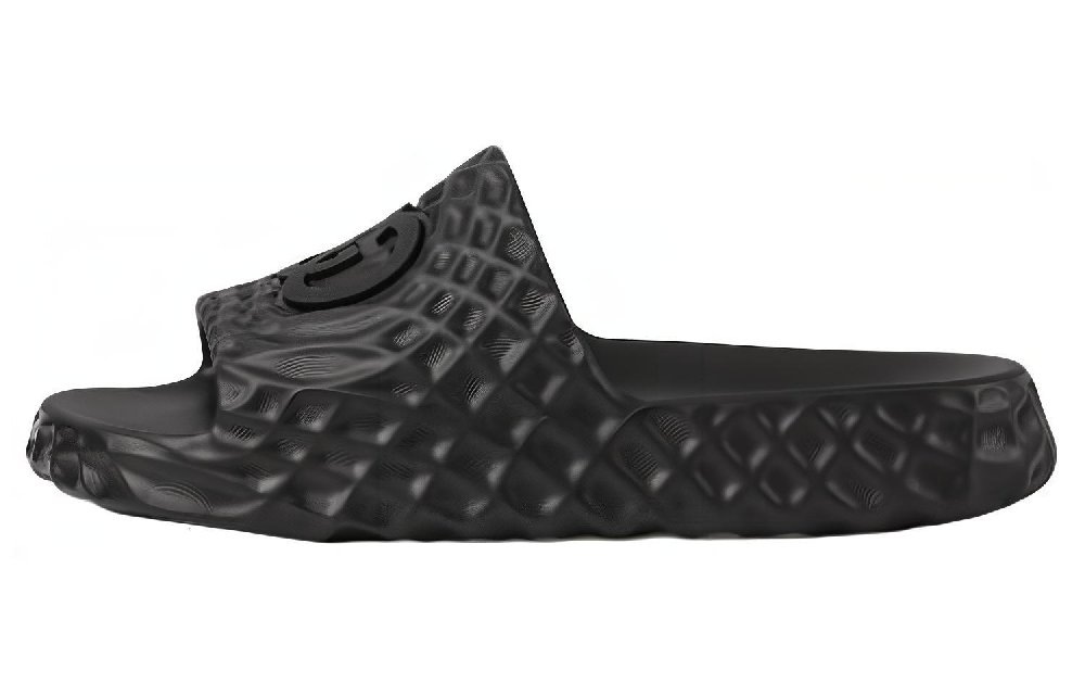 GUCCI Slide Sandal 'Interlocking G Black Water Ripples'