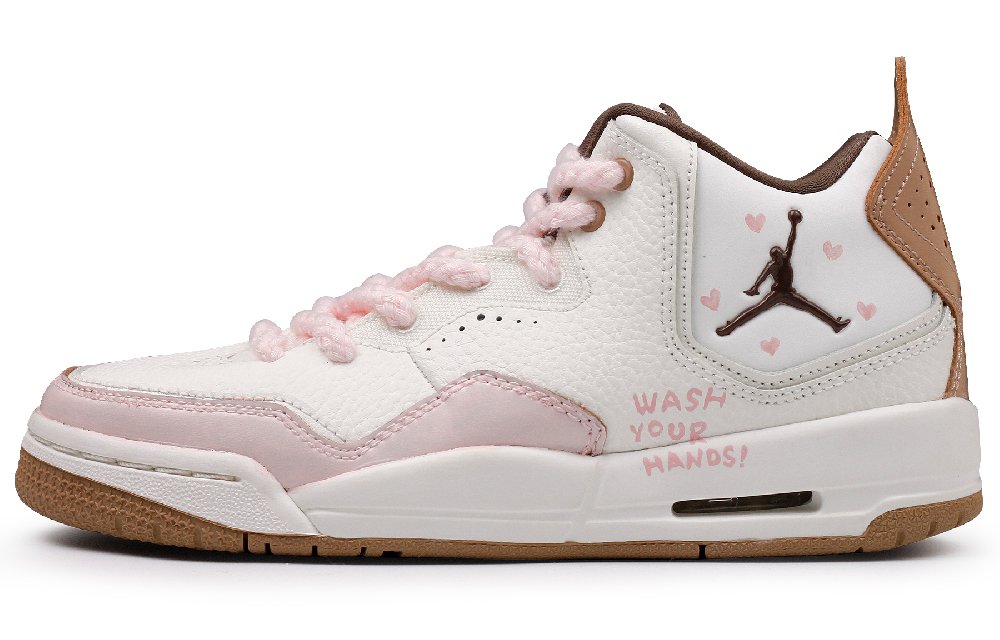 Jordan Courtside 23 Slip Resistant Breathable Lightweight Height Increasing Coverage Mid Top Basketball Shoes GS Pink
