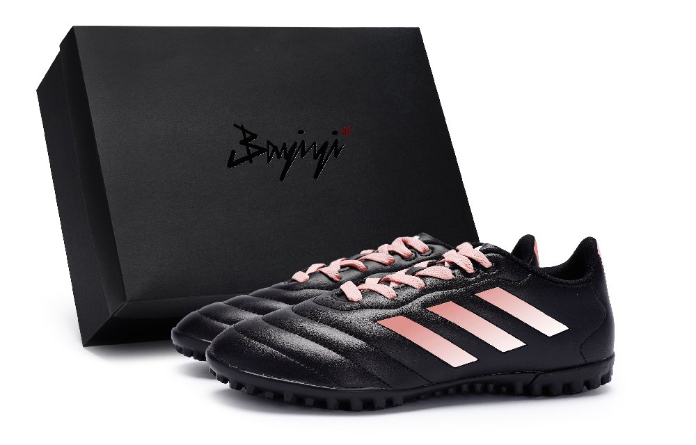 Adidas GOLETTO VII TF Rubber Broken Studs Wear-Resistant Soccer Shoes Unisex Black Meat Powder