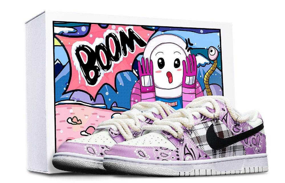 Nike Dunk Low Low-Top Skateboard Shoes GS Fuchsia White