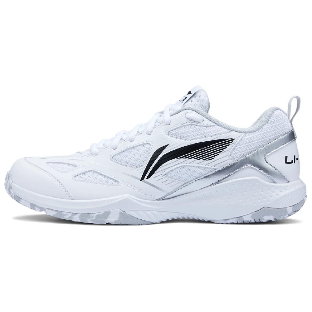 LiNing Anti-Slip Wear-Resistant Low-Top Badminton Shoes Unisex Standard White Black