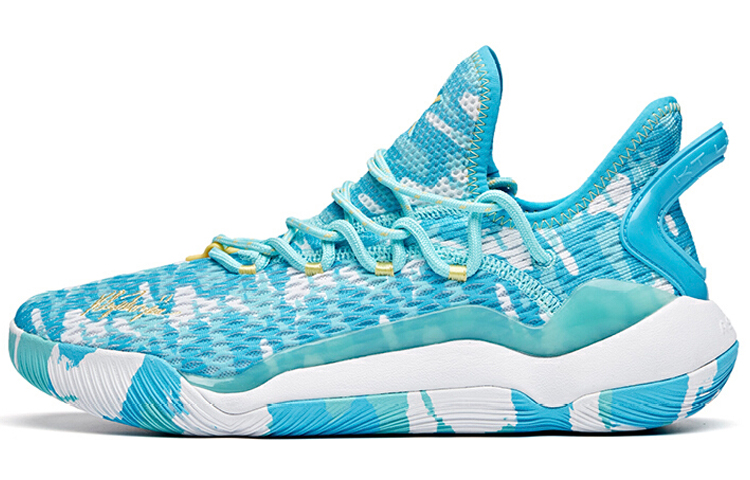 Anta Light Cavalry 5 Cushioning Anti-Slip And Wear-Resistant Low-Top Basketball Shoes Blue