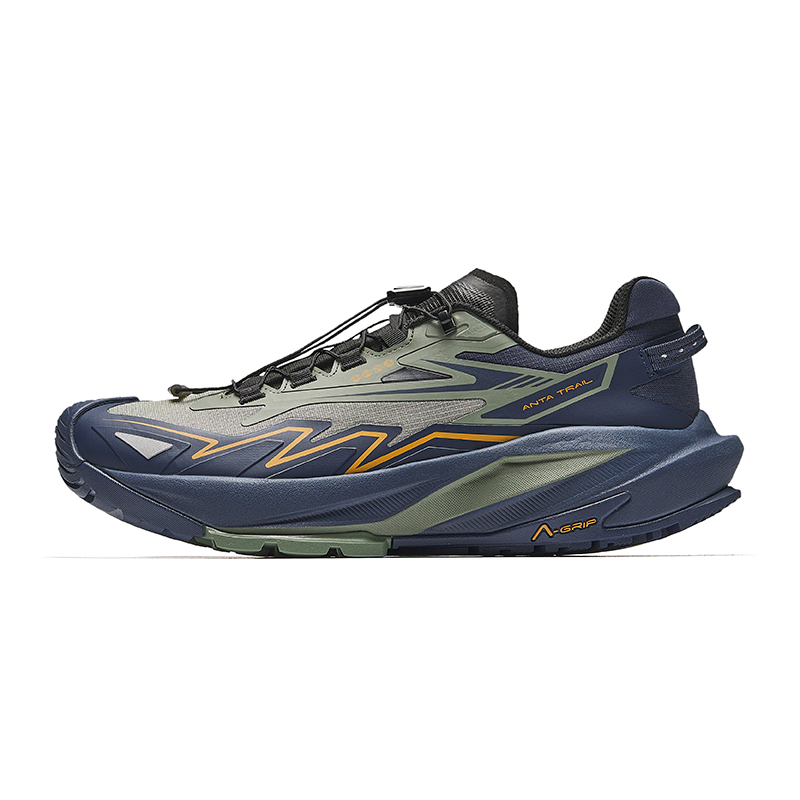 Anta Tracking Cushioning, Wear Resistant Low Top Running Shoes Men's Ink Blue