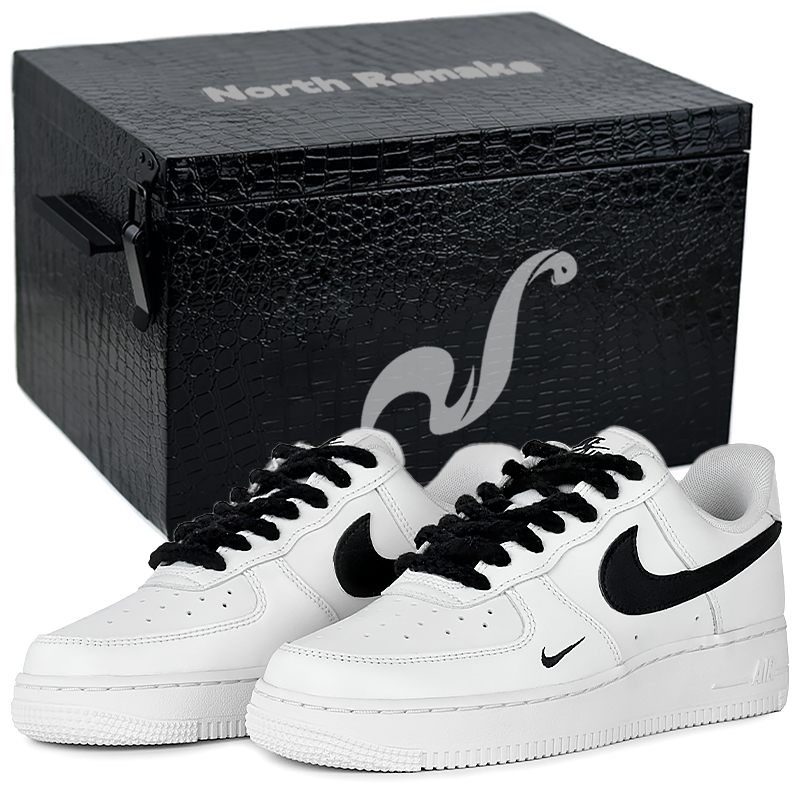Nike Air Force 1 Wear resistant And Lightweight Low Top Skateboard Shoes Unisex Black White