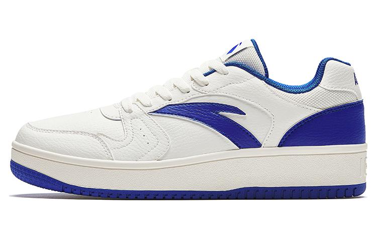 Anta Little Zero Feeling Slip Resistant Shock Absorbers Lightweight Low top Skateboard Shoes Men's White Blue