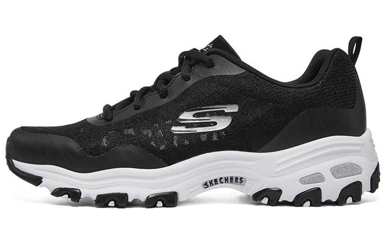 Skechers D'Lites 1.0 Low Dad Shoes Gs Black/White Women's