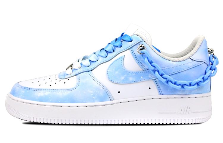 Nike Air Force 1 7 Anti Slip Wear Resistant Low Top Skateboard Shoes Unisex White Blue