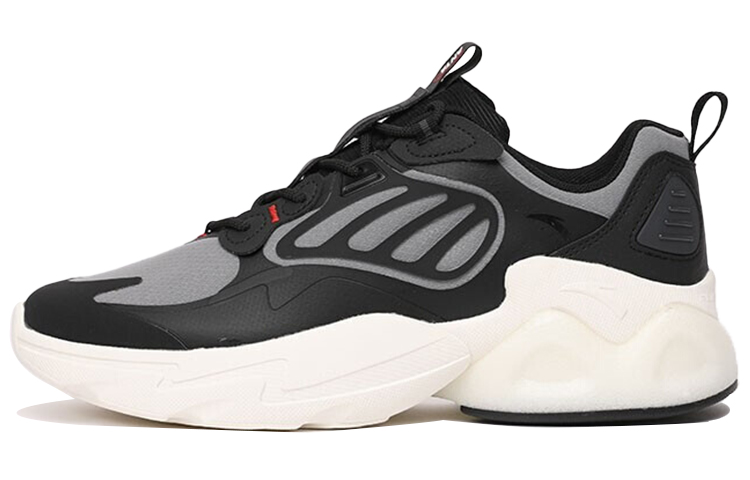Anta Millennium 2.0 Wear-Resistant Slip-Resistant Low-Top Chunky Sneakers Men's Black Gray Color