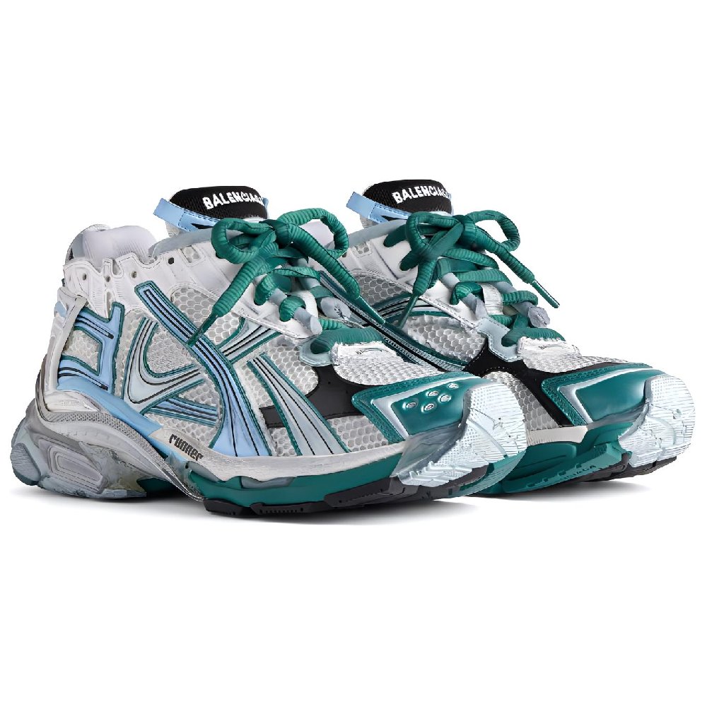 Balenciaga Runner White Green Blue