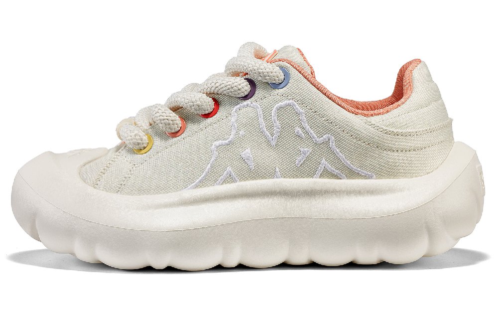 Kappa Anti-Slip Wear-Resistant Skateboard Shoes Women's Beige