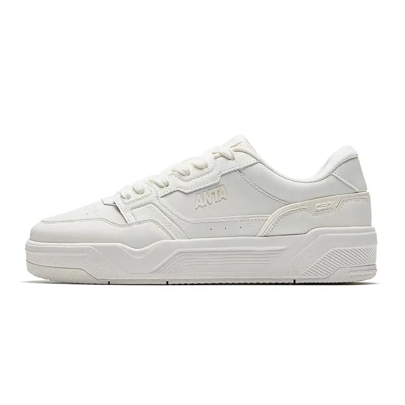 Anta C37 Series Slip Resistant Shock Absorbers With Abrasion Resistant Properties Low top Skateboard Shoes Men's White