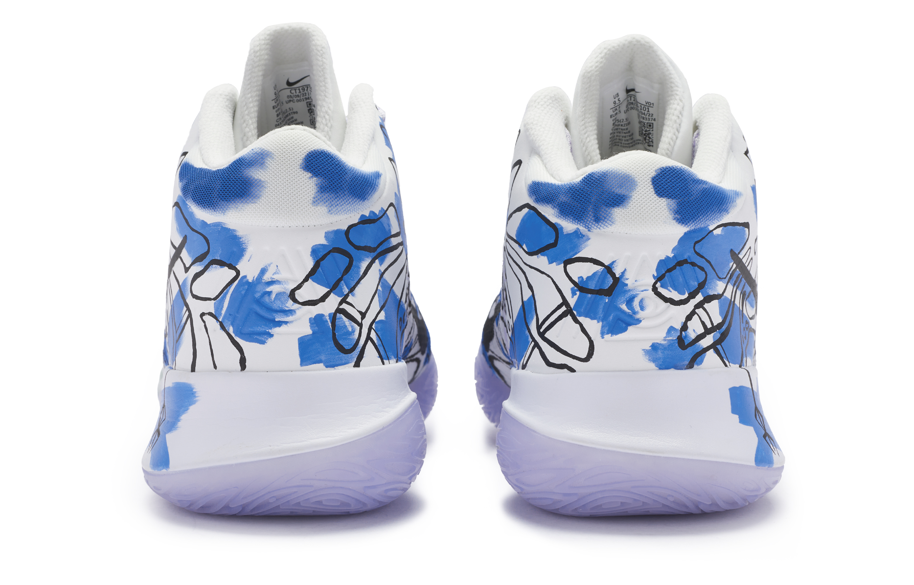 Nike Flytrap 4 EP Slip-Resistant Cushioning Abrasion-Resistant Mid-Top Basketball Shoes Men's Blue Black White купить в интернет-магазине Yoocart с быстрой доставкой по России.