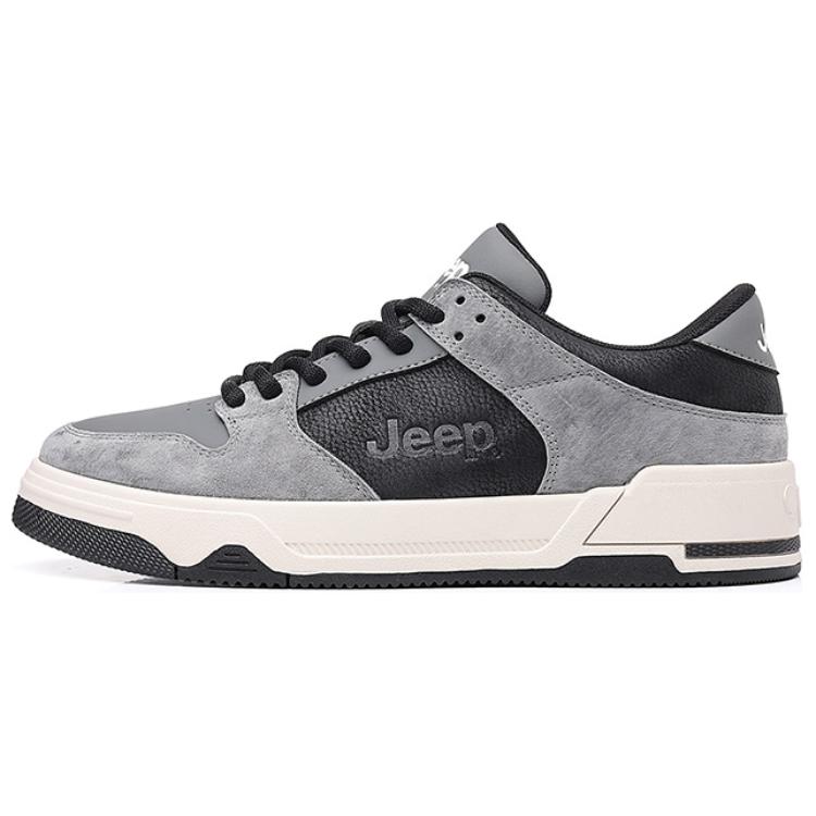 Jeep Anti-Slip Wear-Resistant Low-Top Skateboard Shoes Men's Gray
