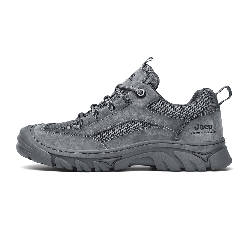 Jeep Low Top Mountaineering Hiking Shoes Men's Gray