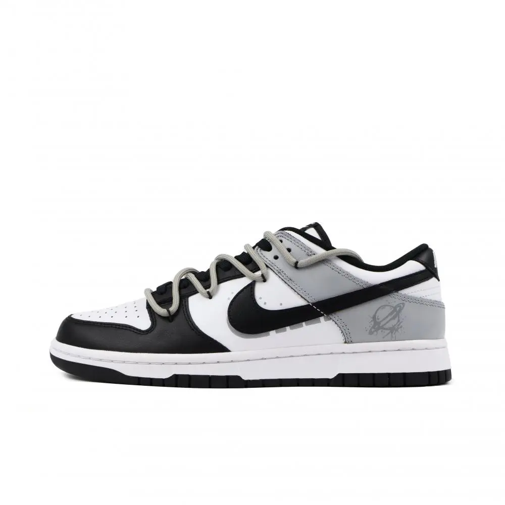 Nike Dunk Low top Skateboard Shoes Unisex Black White Gray