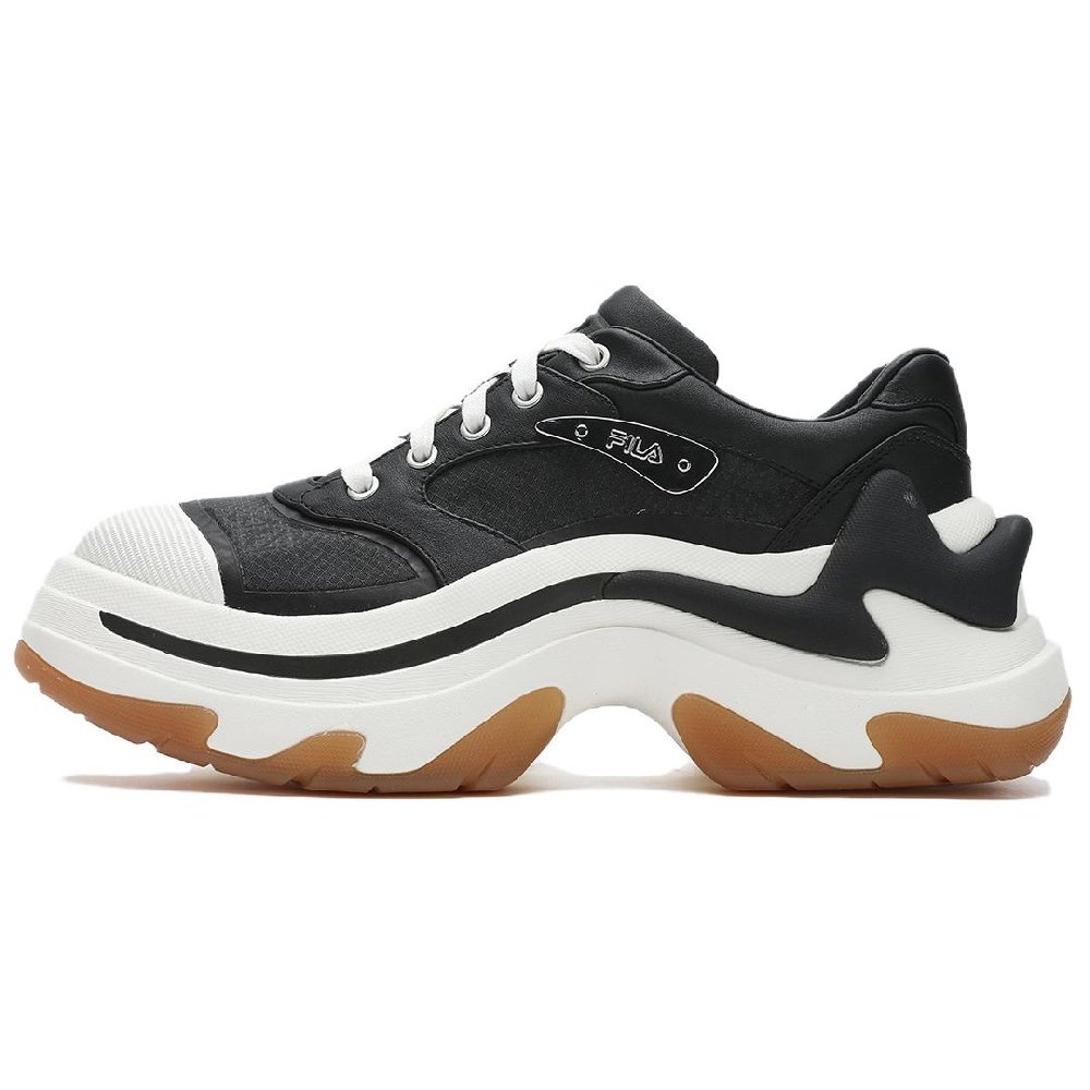 FILA DIVA Cushioning Anti-Slip And Wear-Resistant Low-Top Casual Shoes Women's Black White