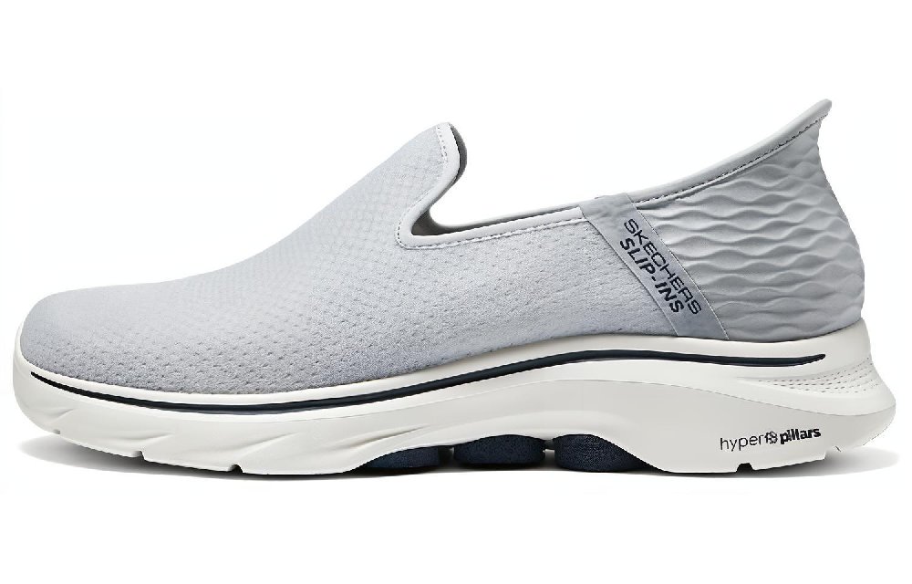 Skechers GO WALK 7 Breathable Lightweight Low-Top Casual Shoes Men's Gray Blue