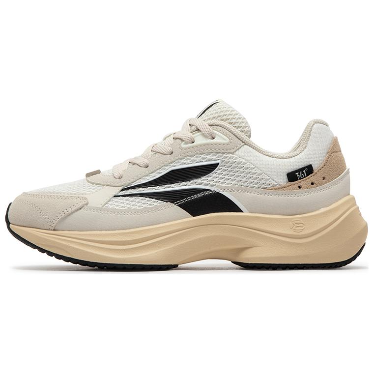 361° Wear-Resistant Low-Top Casual Shoes Women's Beige Black