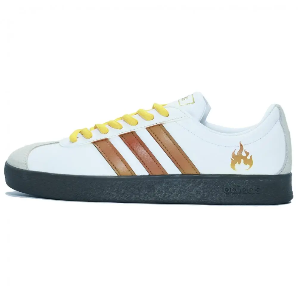 Adidas Neo VL Court 2.0 Skateboard Shoes Unisex Low top White/Orange/Yellow