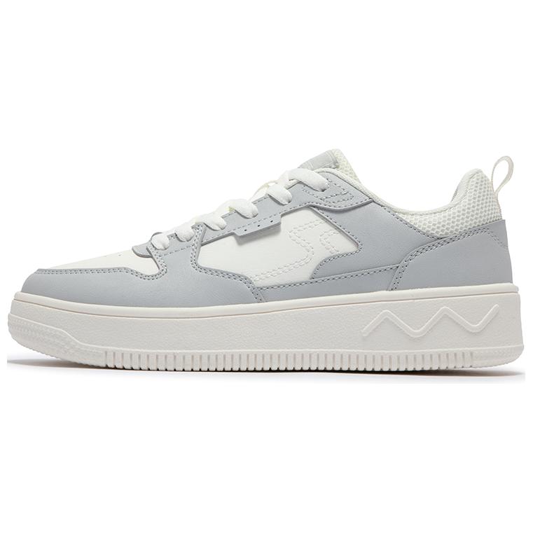 361° Anti-Slip And Wear-Resistant Lightweight Low-Top Skateboard Shoes Women's White Gray