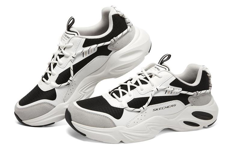 Skechers Stamina Airy Waffle Bear Low Top Chunky Sneakers Men's White Black