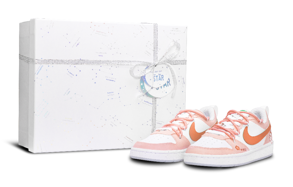 Nike Court Borough Anti Slip Wear Resistant Low Top Skateboard Shoes GS Pink