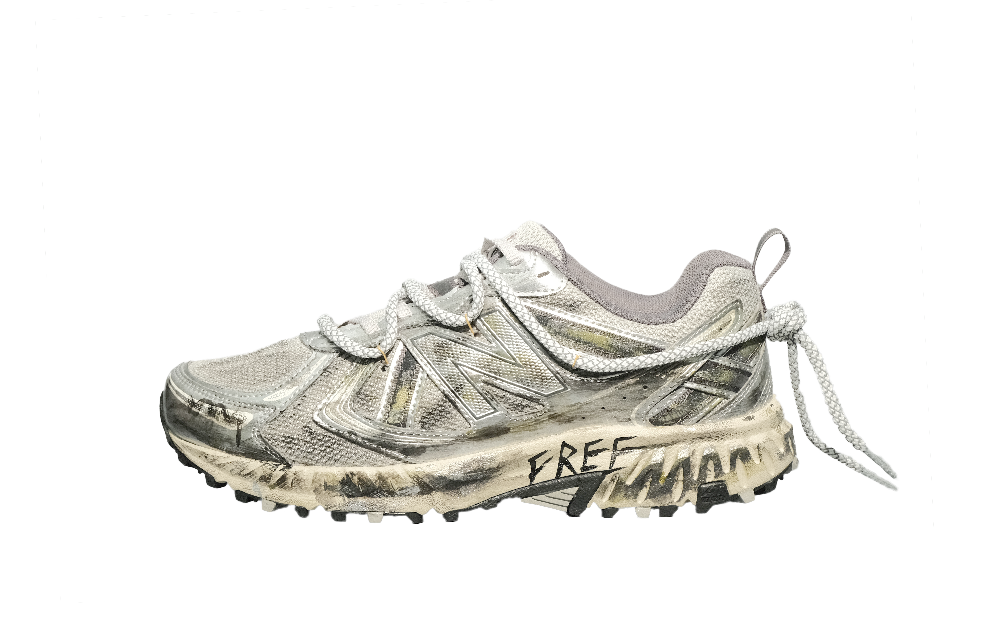 New Balance NB 410 V5 Abrasion Resistant Low Top Running Shoes Unisex Silver Black