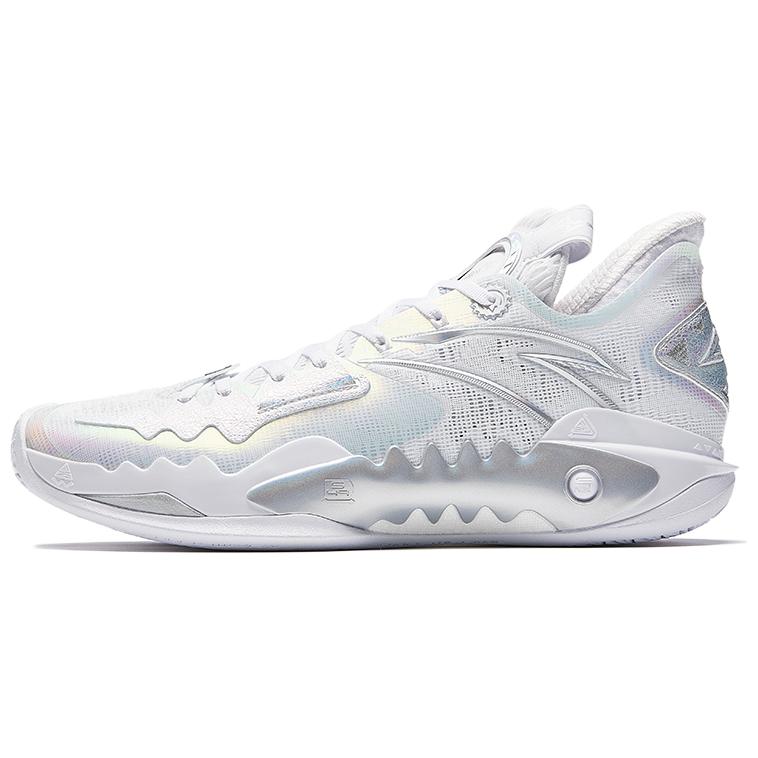 ANTA Shock Wave 5 Basketball Shoes Men's Low top ANTA White Silver