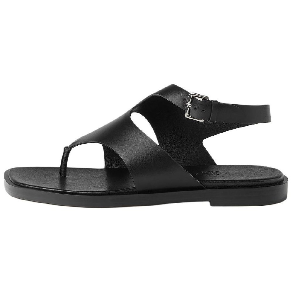 HERMES Karen One Strap Sandals Women's Black