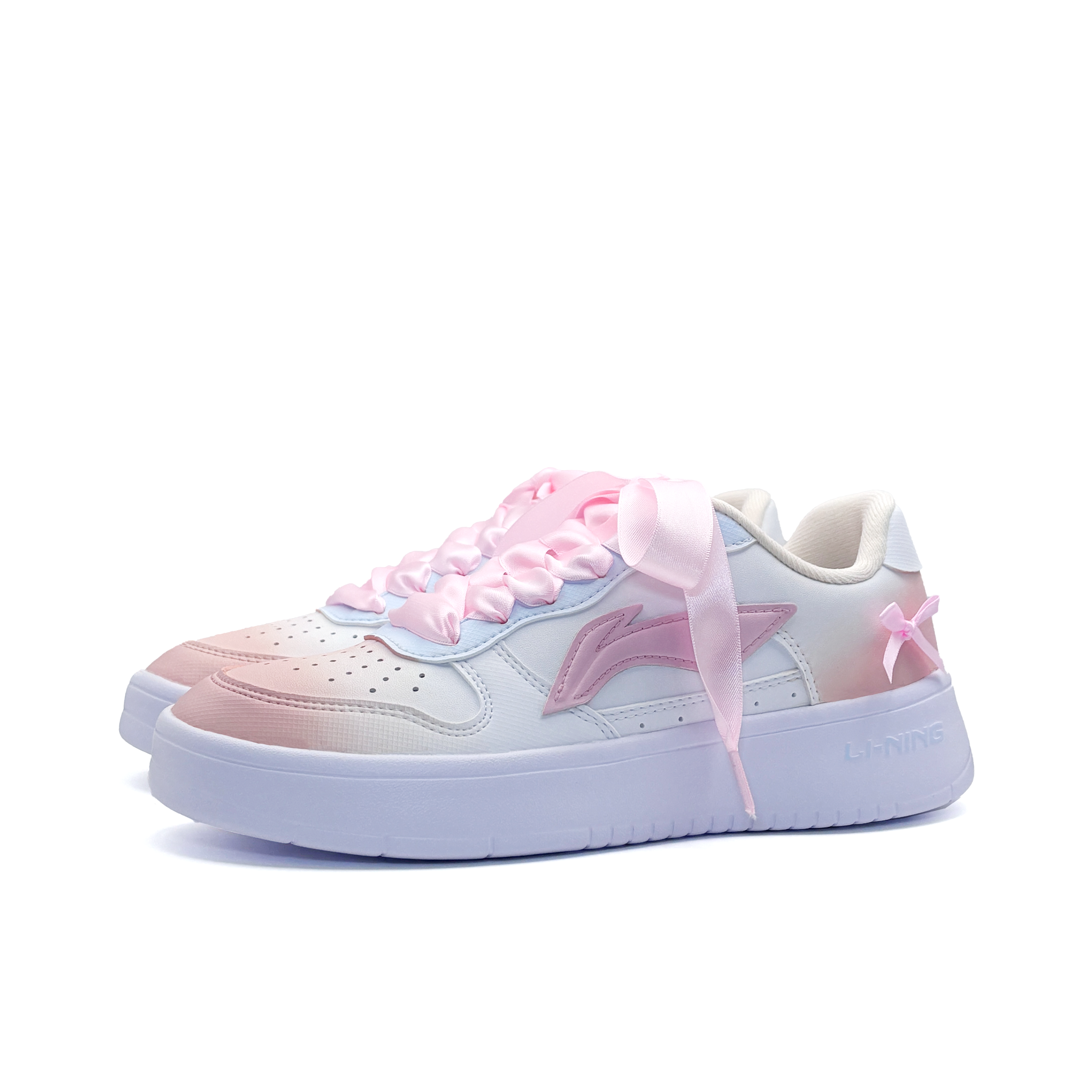LiNing Pontoon Boats Slip Resistant Abrasion Resistant Low top Skateboard Shoes Women's White Pink купить в интернет-магазине Yoocart с быстрой доставкой по России.