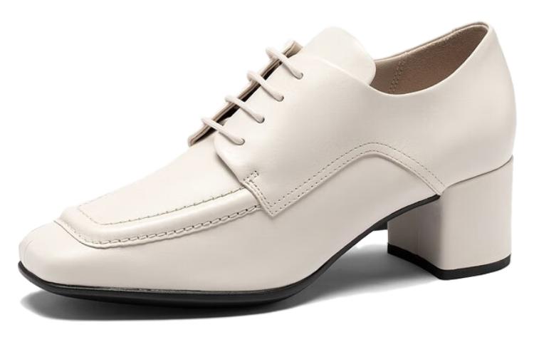 Ecco Chunky Heel High Heels 5cm Women's Beige