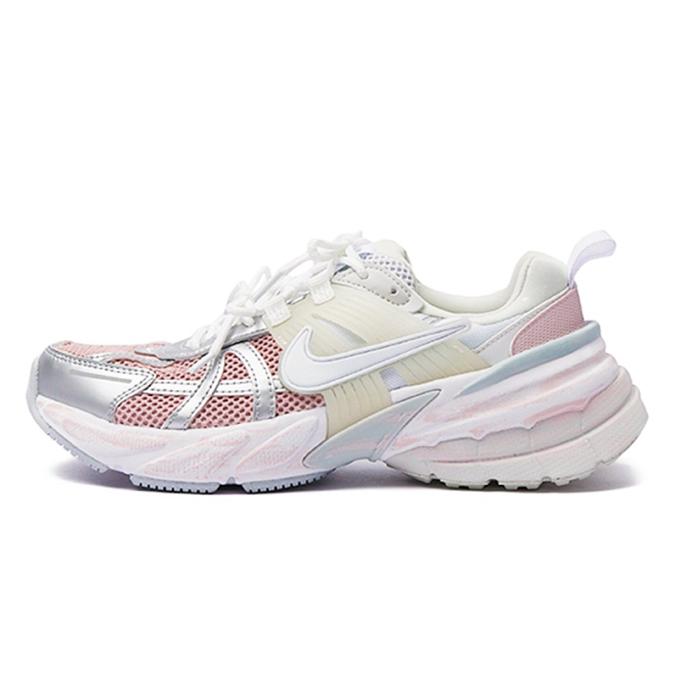Nike V2K Run Durable Breathable Low-Top Running Shoes Women's Pink Silver