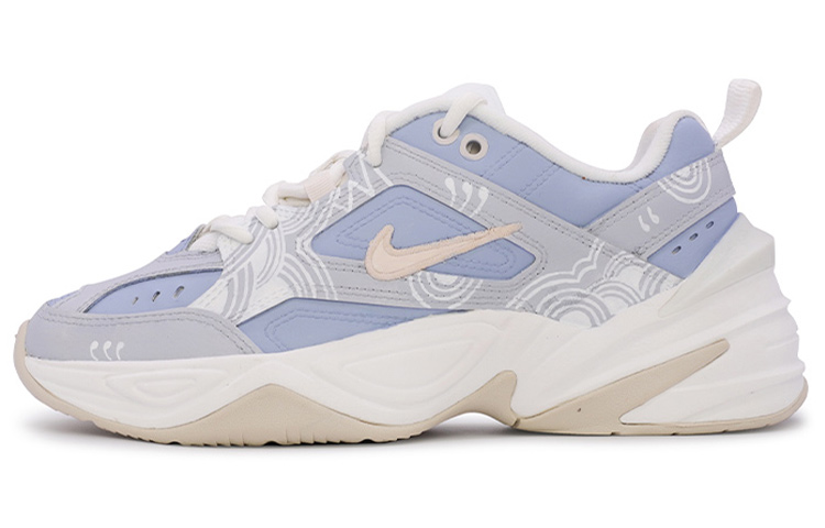 Nike M2K Tekno Phantom Cushioning Low Top Chunky Sneakers Women's Blue White