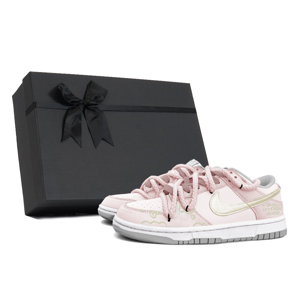 Nike Dunk Abrasion-Resistant Low-Top Skateboard Shoes Unisex Pink