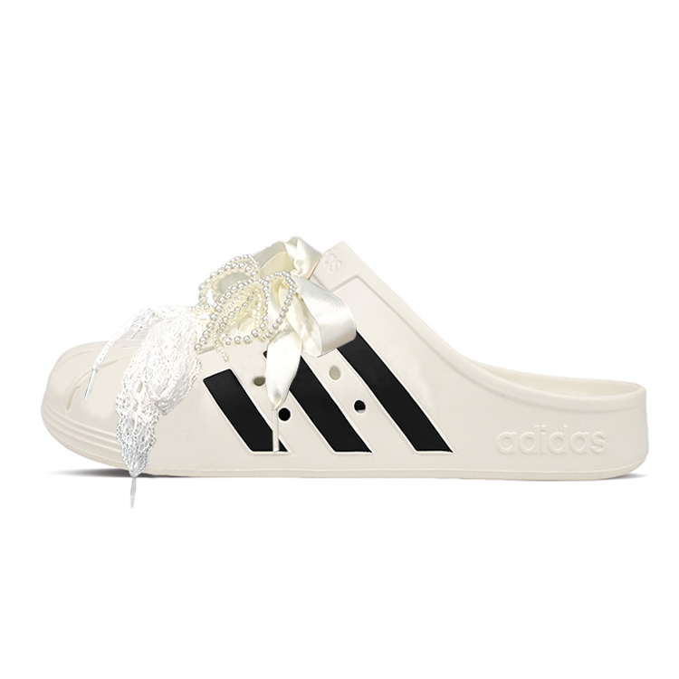 Adidas ADILETTE CLOGS Closed Toe Slippers Unisex Ecru