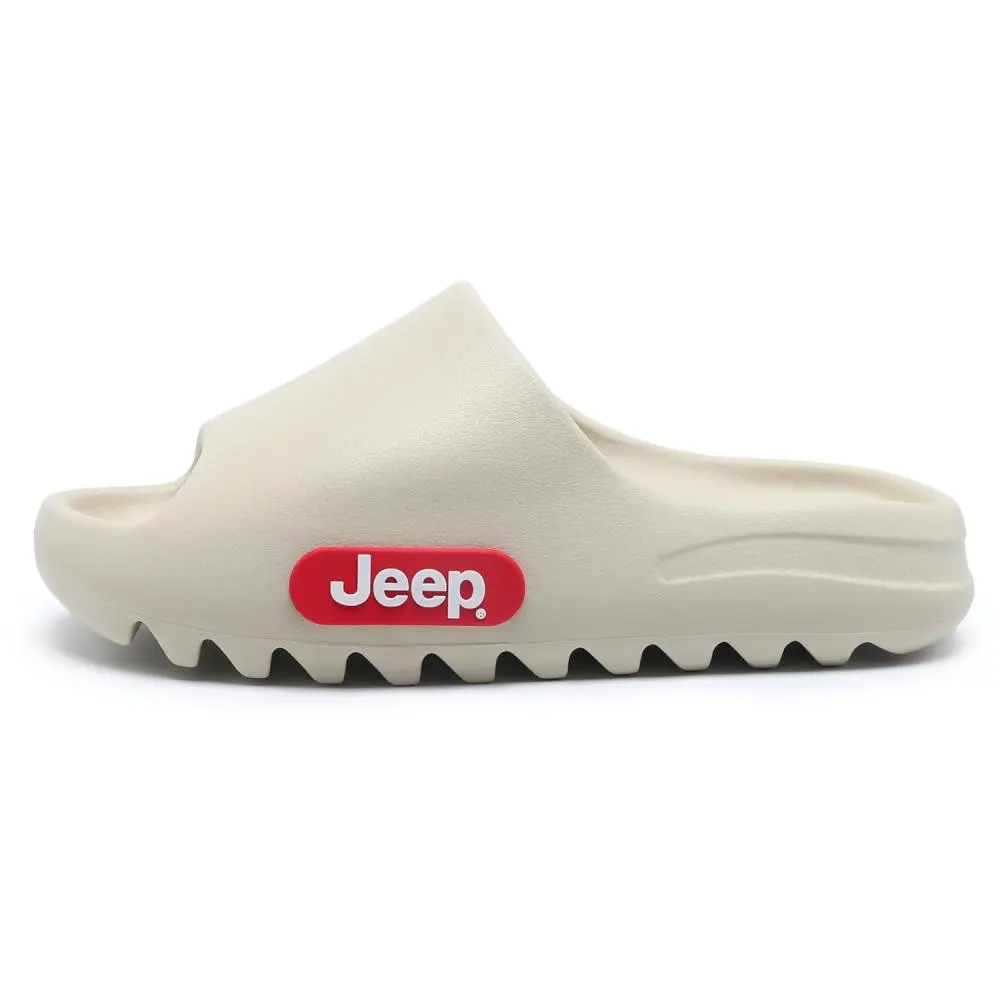 Jeep EVA Shock Absorbers Slide Slippers Unisex Ecru