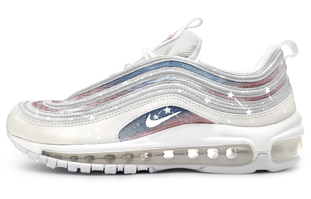 Nike Air Max 97 Cushioning Wear-Resistant Breathable Balance Low-Top Casual Shoes Unisex Blue Pink Gradient