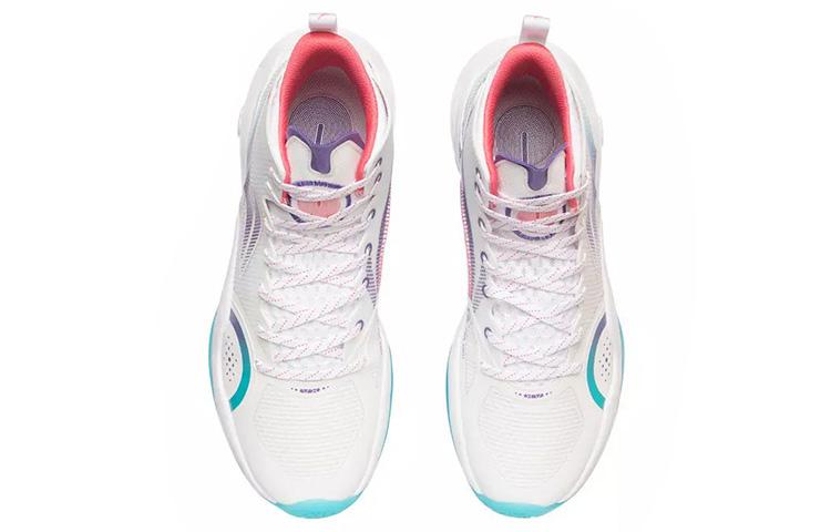 LiNing Yushuai XV Cushioning Anti-Slip And Wear-Resistant Coverage Support Mid-Top Basketball Shoes White Blue Purple купить в интернет-магазине Yoocart с быстрой доставкой по России.
