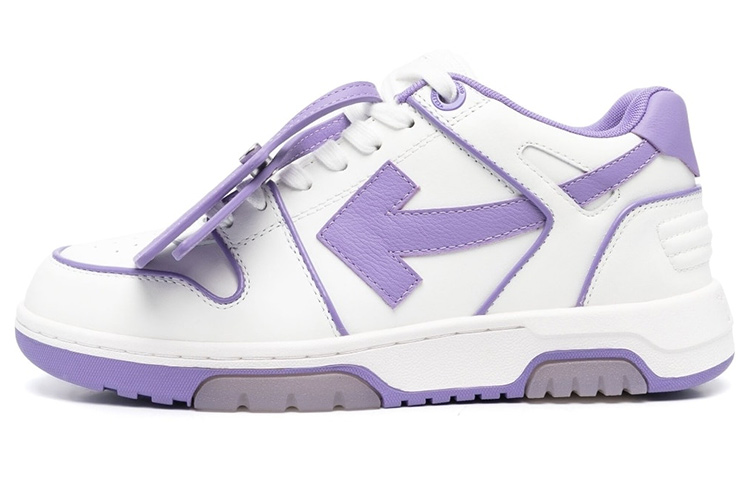 OFF WHITE Out Of Office Ooo Low Tops Outlined White Lilac Purple Women's
