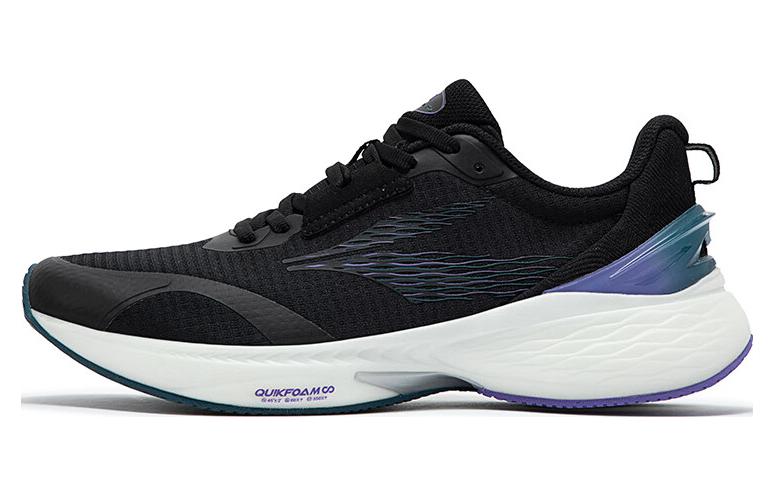 361° Cushioned Slip-Resistant Low-Top Running Shoes Men's Black Purple