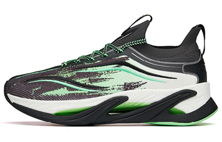 Anta Running Collection Cushioned Anti-Slip And Wear-Resistant Lightweight Low-Top Running Shoes Men's Gray Green White